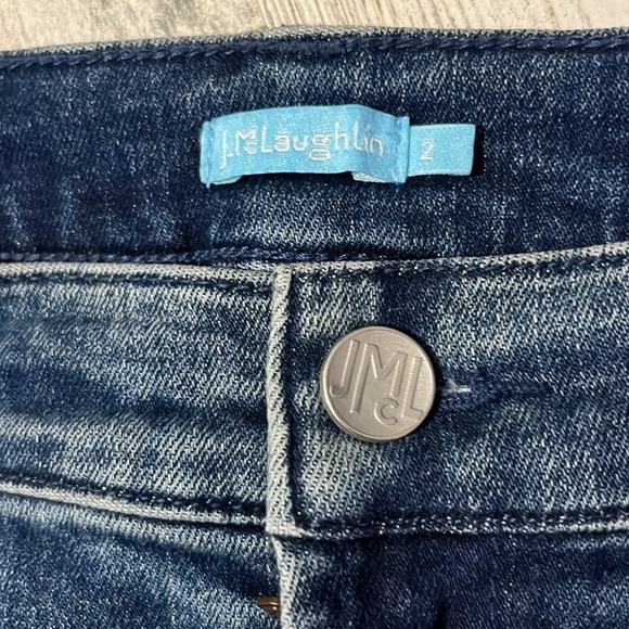 J. McLaughlin Rainey Stretch Straight Leg Slit Front Jeans Size 2 - Picture 7 of 13
